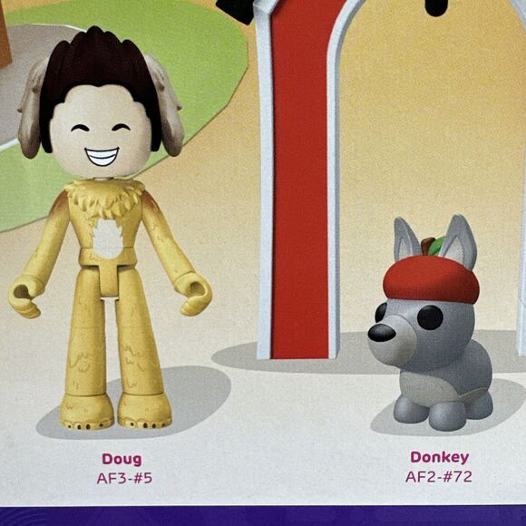 Adopt Me! Nursery Doug Donkey Figure Playset w Virtual Item Code and Task Board - Picture 6 of 6